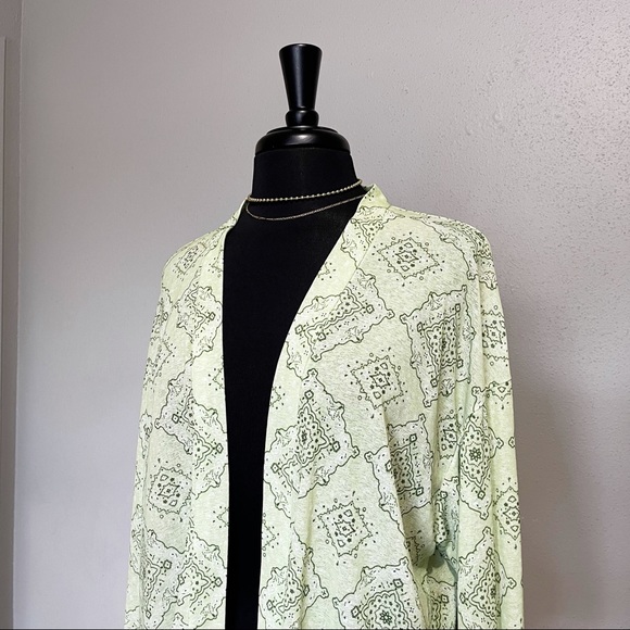 Lime Green 80s Style Lime Green Cardigan - Picture 3 of 5